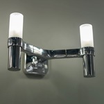 Crown Wall Sconce - Polished Aluminum / Sandblasted Glass