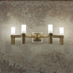 Crown Wall Sconce - Gold / Sandblasted Glass