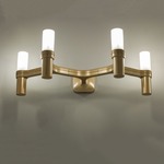 Crown Wall Sconce - Gold / Sandblasted Glass