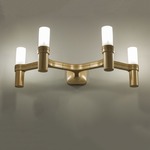 Crown Wall Sconce - Gold / Sandblasted Glass
