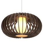 Stecche Di Legno Oval Pendant - American Walnut