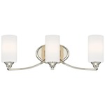 Tilbury Bathroom Vanity Light - Polished Nickel / Etched Opal