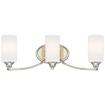 Tilbury Bathroom Vanity Light - Polished Nickel / Etched Opal