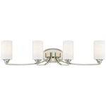 Tilbury Bathroom Vanity Light - Polished Nickel / Etched Opal