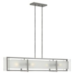 Latitude Linear Chandelier - Brushed Nickel / Clear
