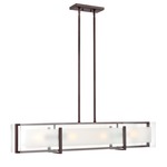 Latitude Linear Chandelier - Oil Rubbed Bronze / Clear