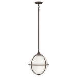 Odeon Pendant - Oil Rubbed Bronze / Etched Glass
