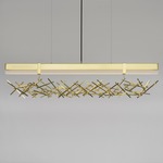 Level Criss-Cross Pendant - Brushed Brass