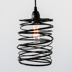 Spiral Nest Pendant - Gloss Black / Black