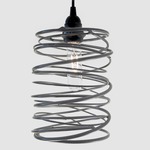 Spiral Nest Pendant - Gunmetal Grey / Black