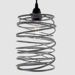 Spiral Nest Pendant - Gunmetal Grey / Black