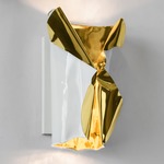 Luster Wall Light - White / Gold Interior