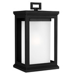 Roscoe Outdoor Wall Light - Textured Black / White Opal