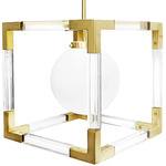 Jacques Pendant - Brushed Brass / Clear