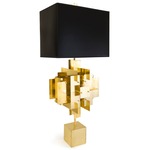Puzzle Table Lamp - Brass / Black