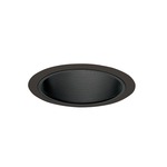 25 Series 6 Inch Straight Baffle Trim - Black / Black Baffle