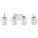 Octave Bathroom Vanity Light - Polished Chrome / Clear