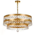 Perla Chandelier - Antique Gold / Crystal