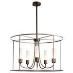 Portico Drum Outdoor Pendant - Coastal Bronze / Opal