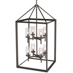 Smyth 2-Tier Pendant - Gunmetal Bronze / Clear