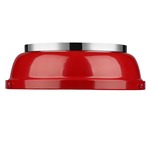 Duncan Ceiling Light Fixture - Chrome / Red