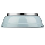 Duncan Ceiling Light Fixture - Chrome / Seafoam