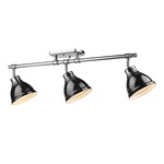 Duncan Semi Flush Track Light - Chrome / Black