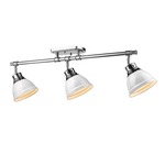 Duncan Semi Flush Track Light - Chrome / White