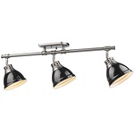 Duncan Semi Flush Track Light - Pewter / Black