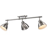 Duncan Semi Flush Track Light - Pewter