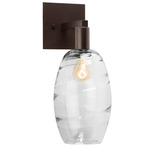 Ellisse Wall Sconce - Flat Bronze / Optic Clear