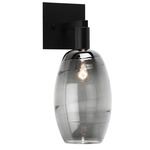 Ellisse Wall Sconce - Matte Black / Optic Smoke