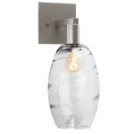 Ellisse Wall Sconce - Metallic Beige Silver / Optic Clear