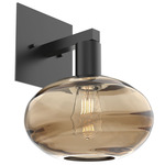 Coppa Wall Sconce - Matte Black / Optic Bronze