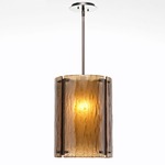 Textured Glass Oversized Pendant - Flat Bronze / Bronze Granite