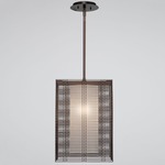 Downtown Mesh Oversized Pendant - Flat Bronze / Frosted