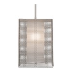 Downtown Mesh Oversized Pendant - Metallic Beige Silver / Frosted
