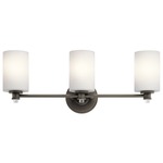 Joelson Bathroom Vanity Light - Olde Bronze / Satin Etched