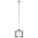 Tabot Pendant - Polished Chrome / Smoke
