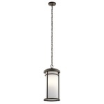 Toman Outdoor Pendant - Olde Bronze / Satin Etched