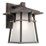 Beckett Outdoor Wall Light - Weathered Zinc / Etched Seedy