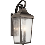 Forestdale Outdoor Wall Sconce - Olde Bronze / Clear Seeded