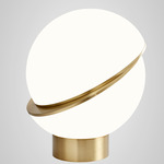 Crescent Table Lamp - Brushed Brass / Opal