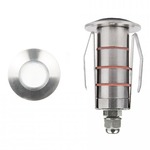 Round 1 inch In Ground Indicator Light - Stainless Steel / Clear