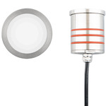 Round Slim 2 Inch In-Ground Light 12V - Stainless Steel / Frosted