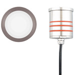 Round Slim 2 Inch In-Ground Light 12V - Bronzed Stainless Steel / Frosted