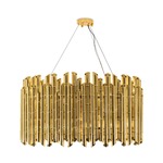 Saki Drum Pendant - Glossy Brass