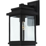 Freemont Stem Outdoor Wall Light - Black / Clear