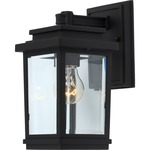 Freemont Stem Outdoor Wall Light - Black / Clear