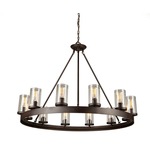 Menlo Park Chandelier - Oil Rubbed Bronze / Clear